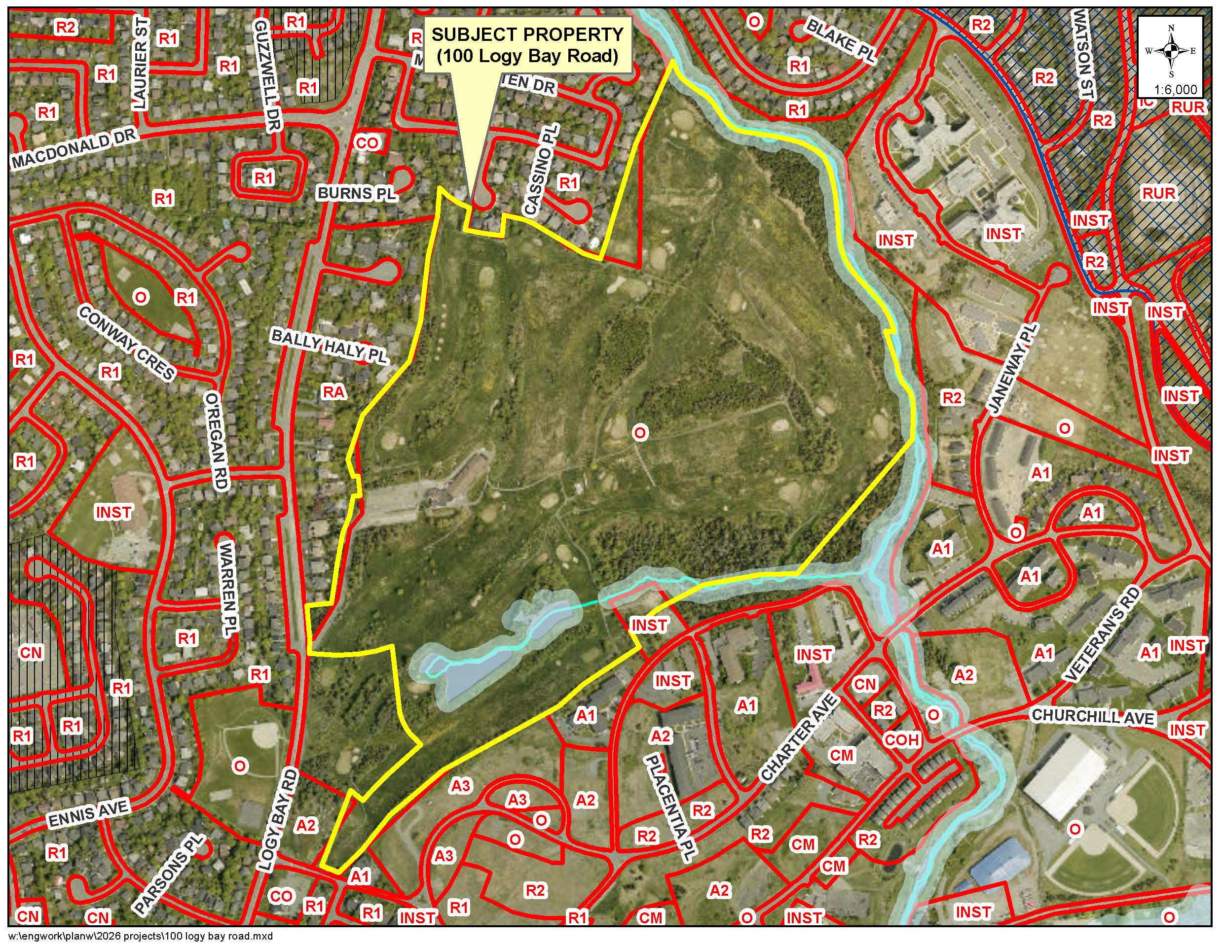 Map showing area of the subject property.