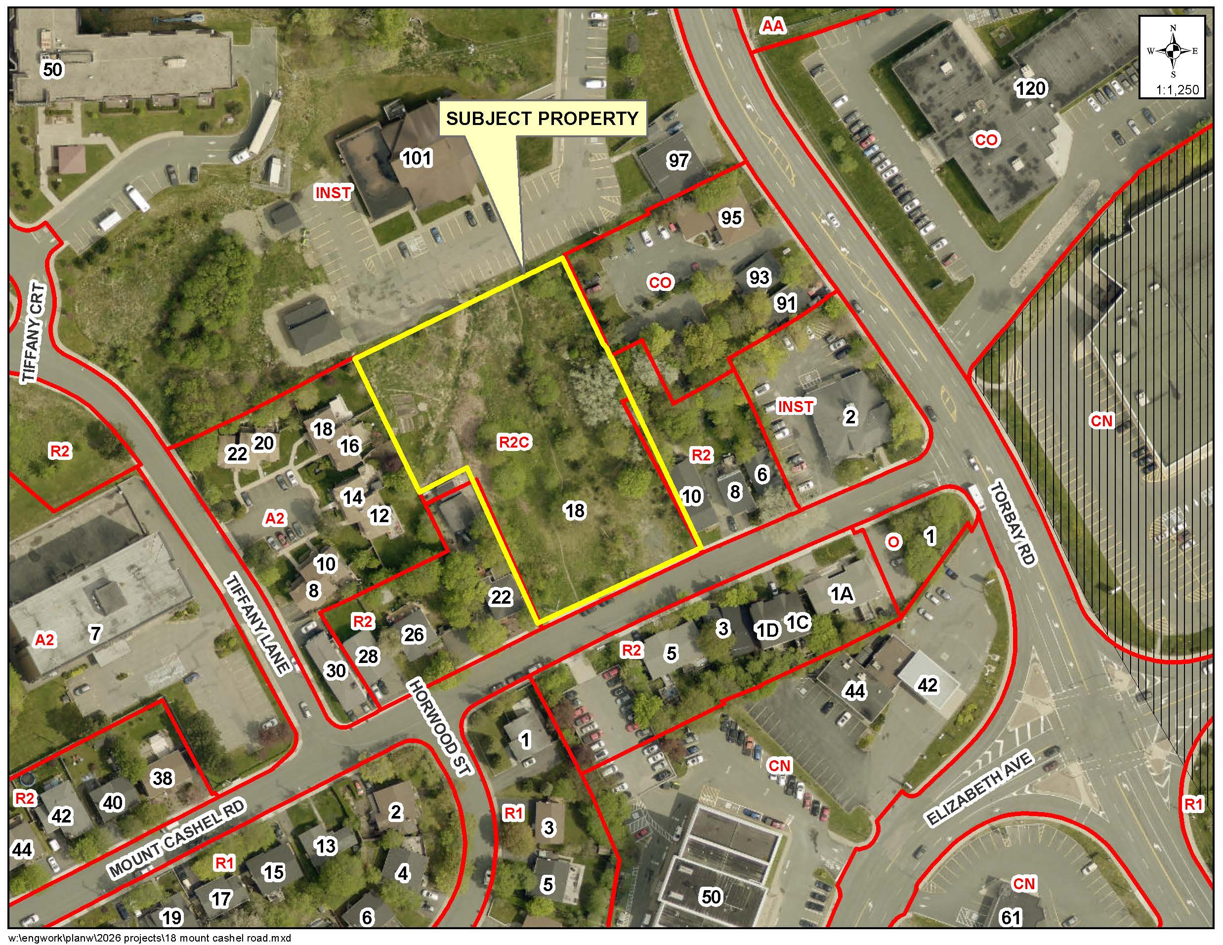 Image showing subject property related to the planning application.