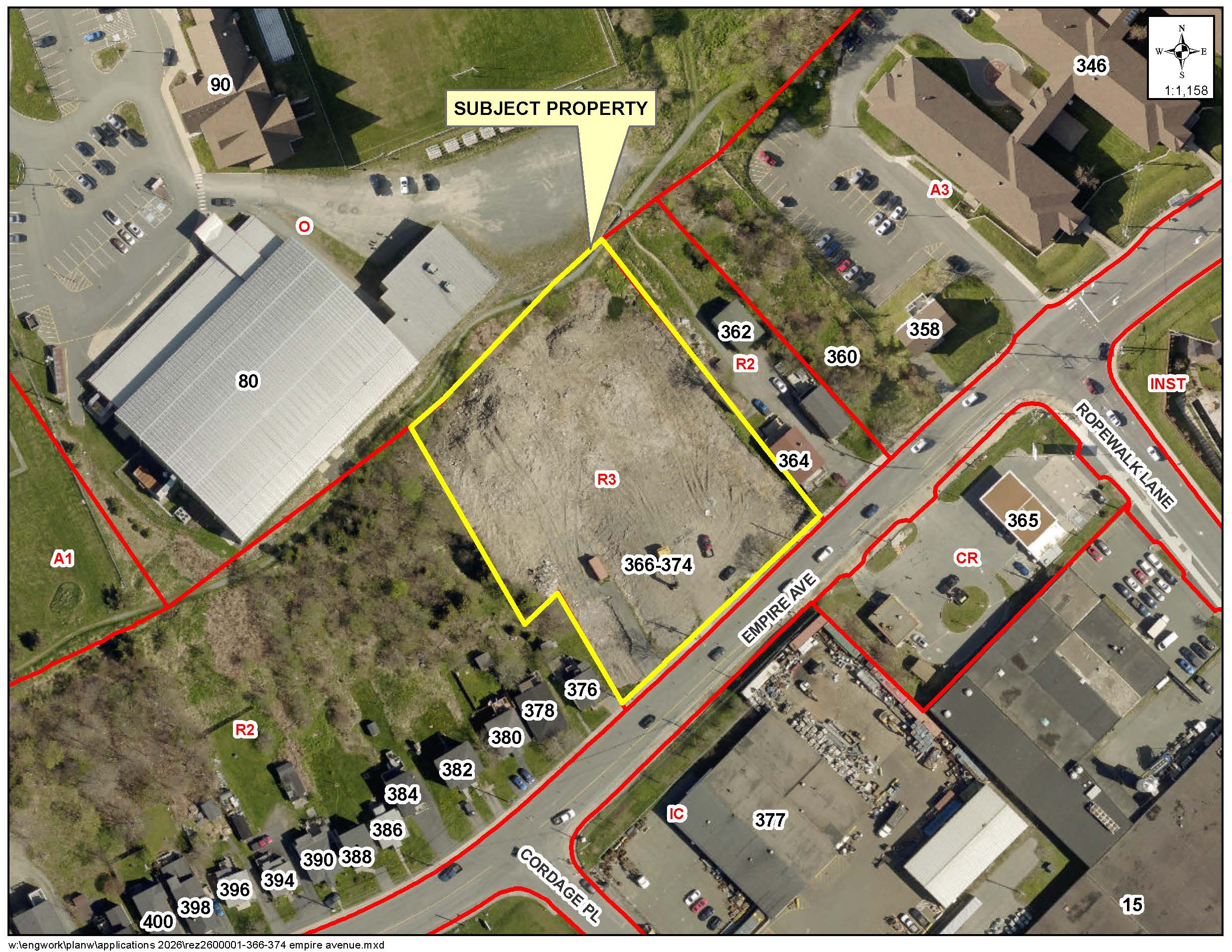 Image showing subject property related to the planning application.