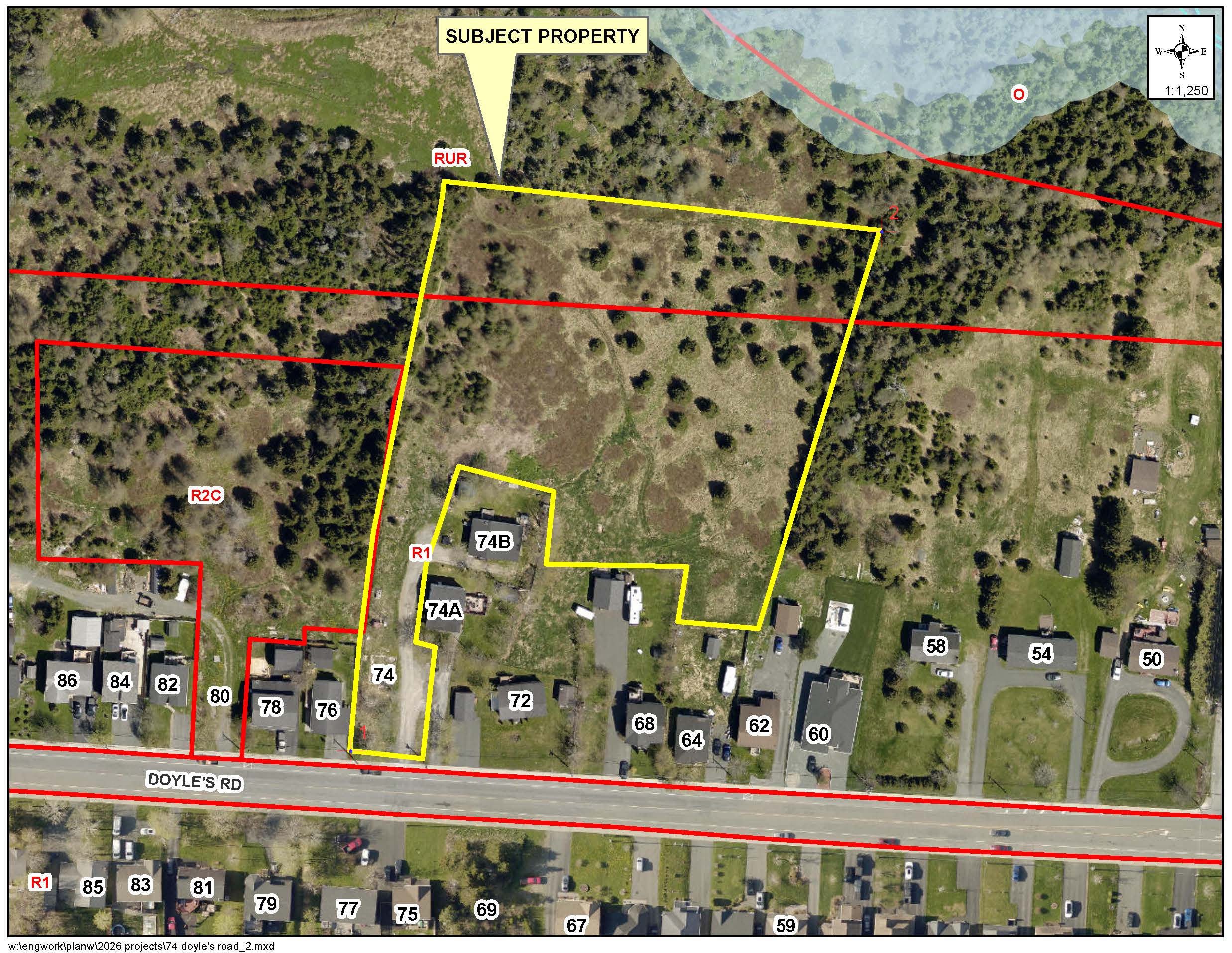 Image showing subject property related to the planning application.